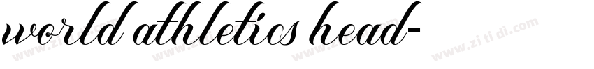 world athletics head字体转换
